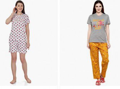 Evolove Women's Pyjama Set Starting @ ₹176