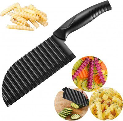 EVOLRY Crinkle Cut Knife Wavy Vegetable Cutter Stainless Steel 