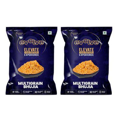 EVOLVE MULTI GRAIN BHUJIA PACK OF 2 High Natural Protein |Rich in Fiber|Good Fat