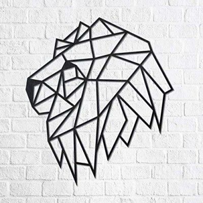 EWA Eco-Wood-Art 3D Wooden Puzzle for Interior Decoration – Lion Head - Laser Cut Decoration Wall Decal, DIY Wooden Decorative Items for Wall, Decorative Wood Applique Animal Head Wall Decor