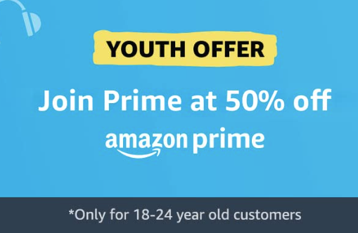 Amazon Prime Youth Offer | 50% off