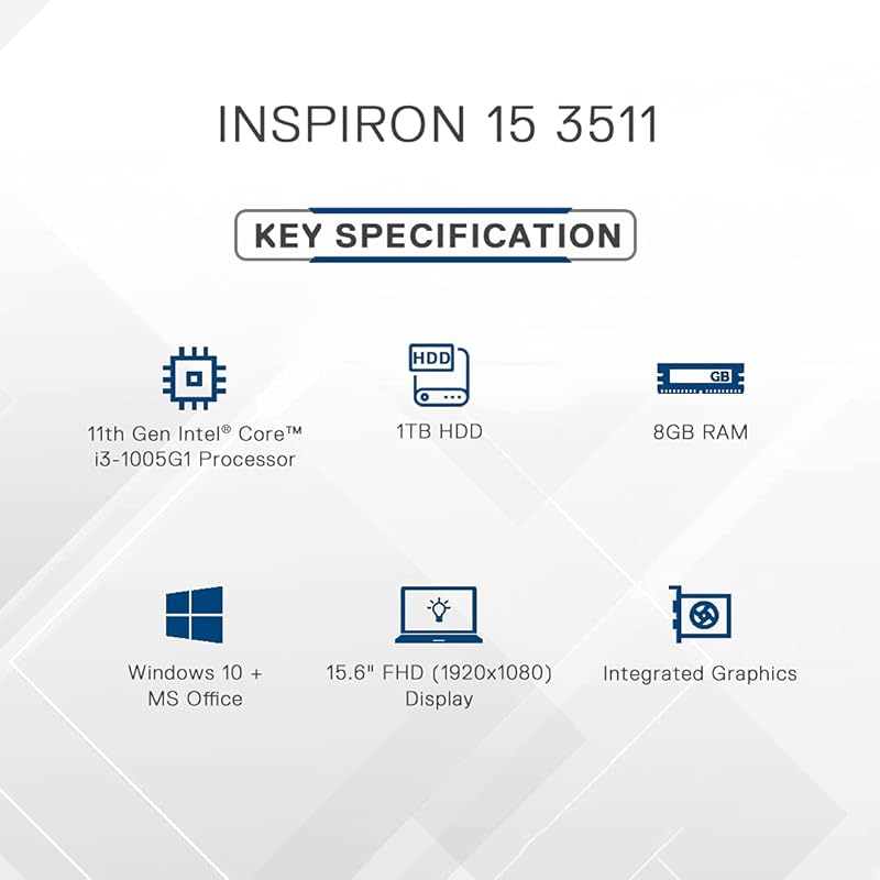 Dell 15 (2021) Laptop (Inspiron 3511, D560612WIN9BE) Specifications