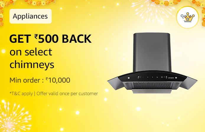 Amazon Great Indian Festival: 500 Cashback on Chimneys with 500 Diamonds
