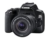 Canon EOS 200D II 24.1MP Digital SLR Camera + EF-S 18-55mm f4 is STM Lens (Black)