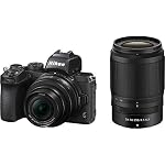 Nikon Z50 Mirrorless Camera Combo with DX 16-50mm and DX 50-250mm Lens, 3X Optical Zoom, Black