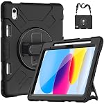 Robustrion Heavy Duty Armor Case Cover for iPad 10th Generation Cover 10.9 inch with Pencil Holder + Handle + 