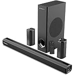 ZEBRONICS Juke BAR 7400 PRO 5.1 Channel soundbar with 6.5" subwoofer, 180W RMS, Dual Rear Satellites, HDM