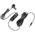 Boya BY-M1 Pro Omnidirectional Lavalier Condenser Microphone with Gain control, Headphone-out, Noise cancellat
