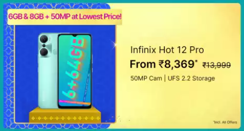 Infinix Hot 12 Pro (128 GB) Flipkart Big Billion Sale Price Banner