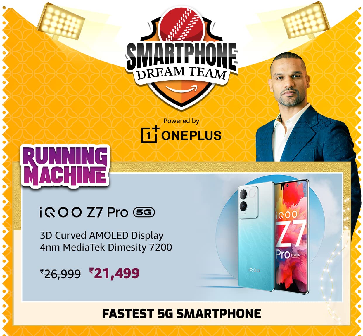 iQOO Z7 Pro 5G @ 21,499/- During Big Billion Days Sale