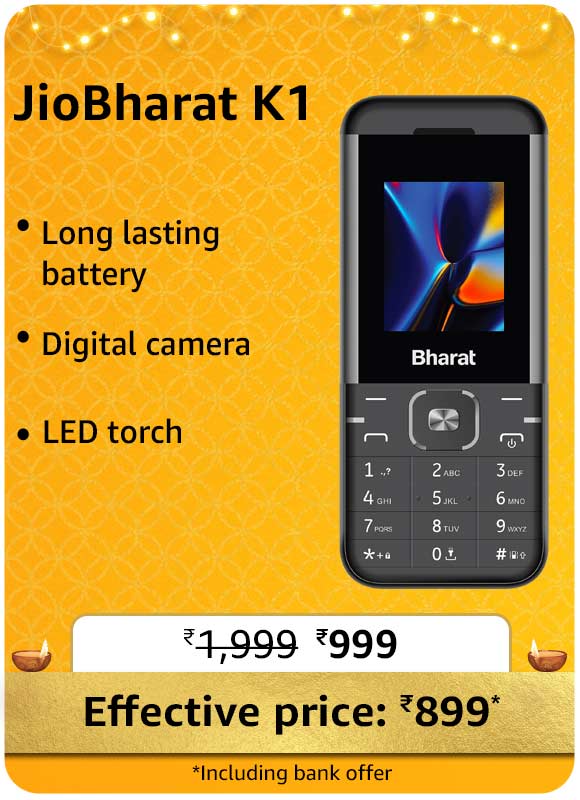 JioBharat K1 @ 899/- During Big Billion Days Sale