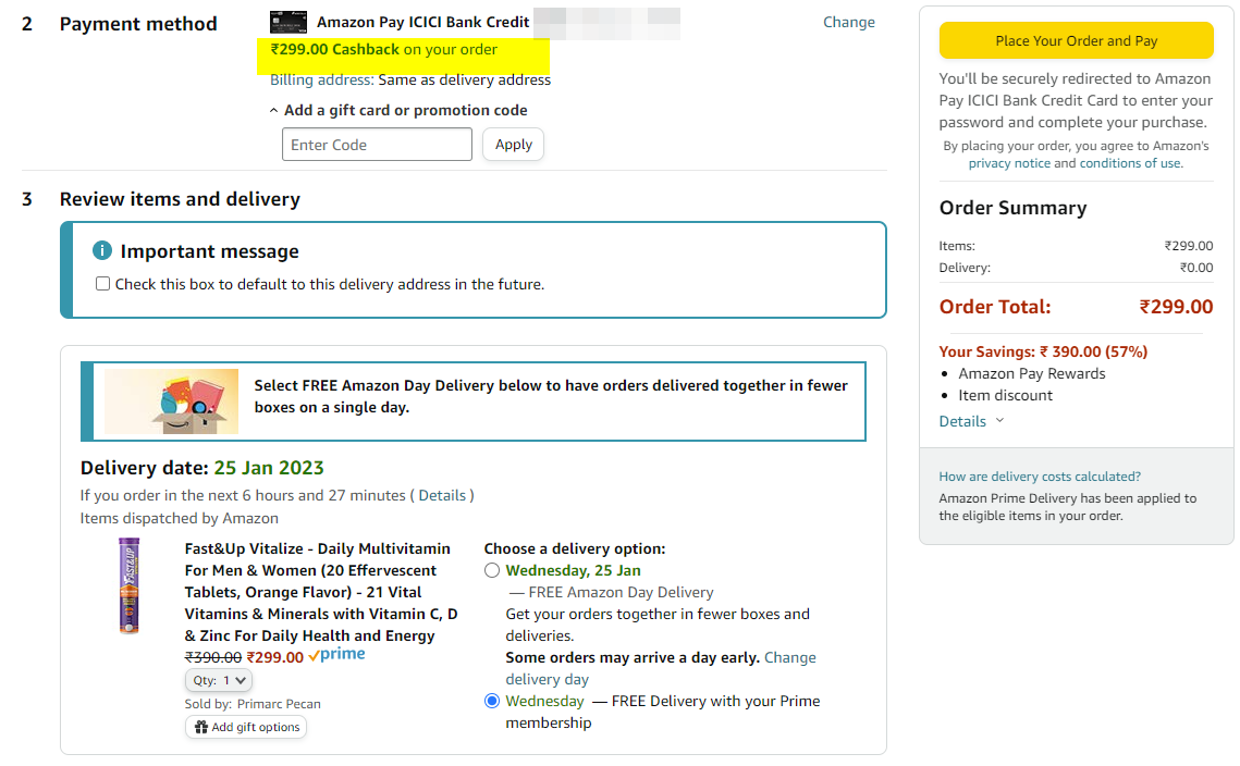 100% cashback proof screenshot