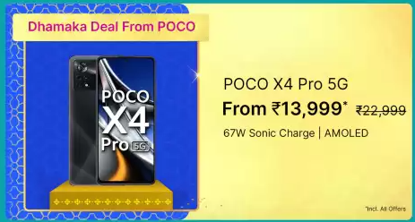 POCO M4 5G (64 GB) Flipkart Big Billion Sale Price Banner