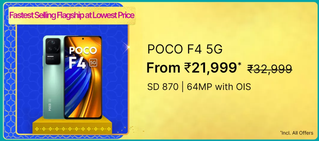 POCO X4 Pro 5G (128 GB) Flipkart Big Billion Sale Price Banner