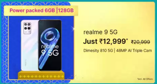 Realme 9 5G (128GB) Flipkart Big Billion Sale Price Banner