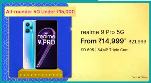 realme 9 Pro 5G (128GB) Flipkart Big Billion Sale Price Banner