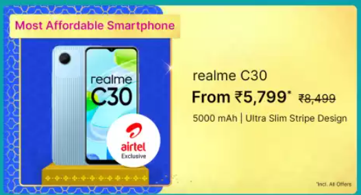 realme C30 (32GB) Flipkart Big Billion Sale Price Banner