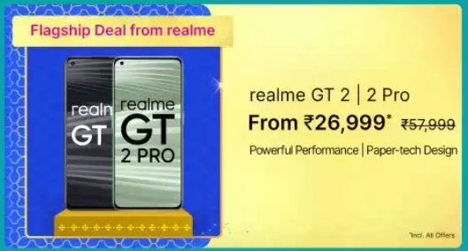 Realme GT2 Pro (128GB) Flipkart Big Billion Sale Price Banner