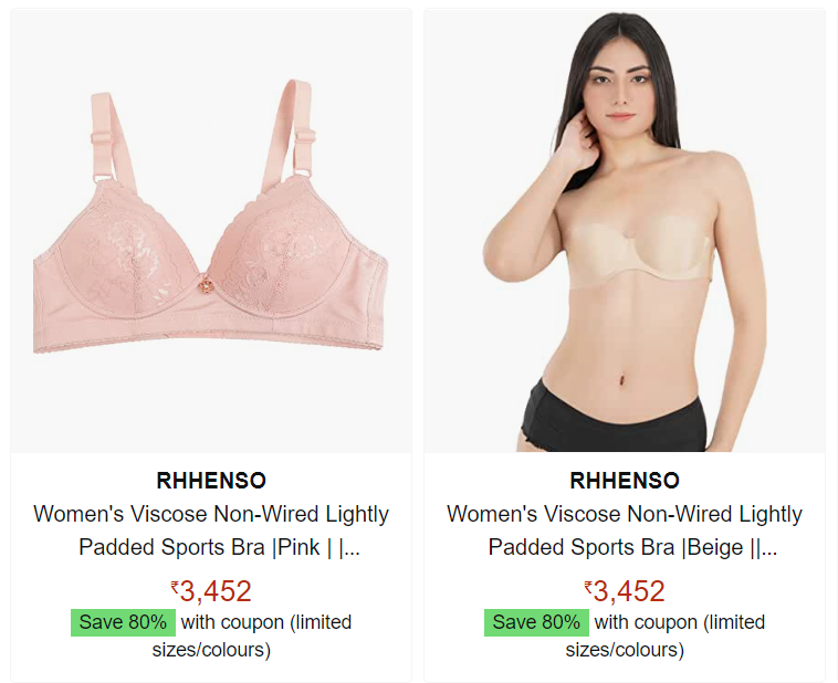 Rhhenso Women's Bra with 80% Coupon