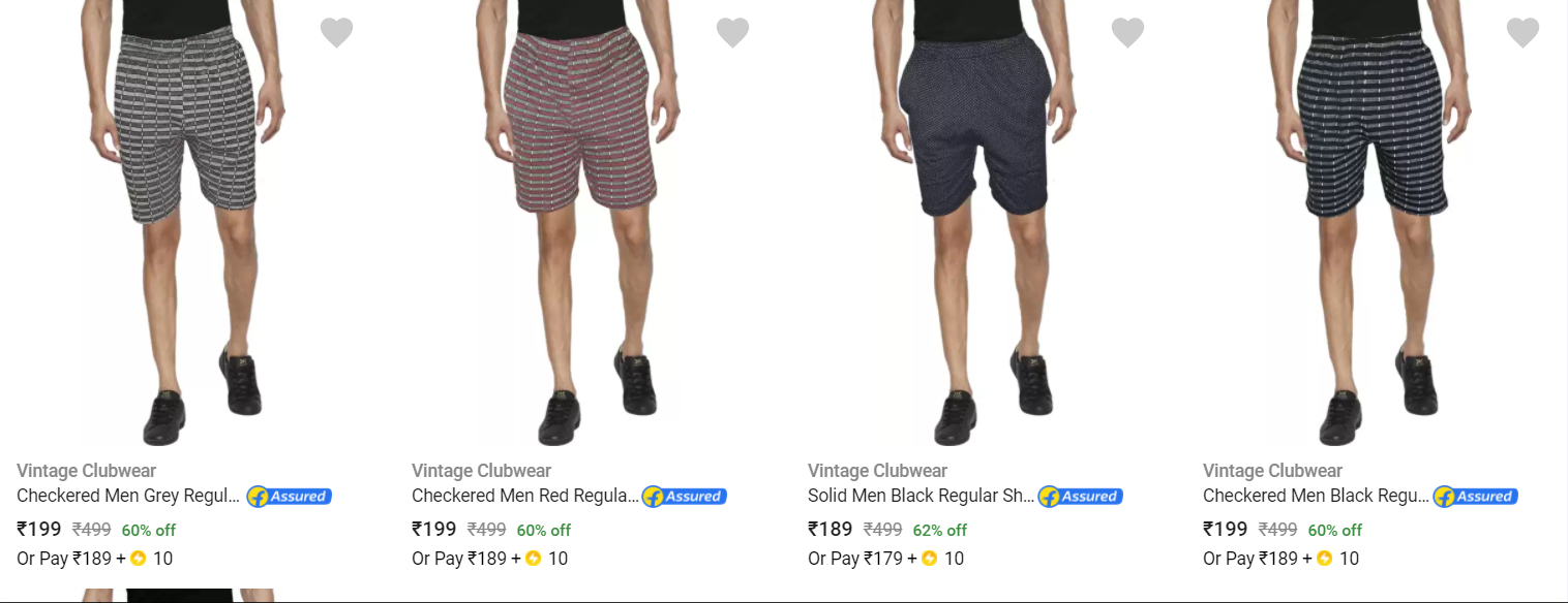 Vintage Clubwear Regular Shorts