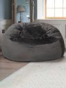 Eyda Grey Velvet Bean Bag Cover...