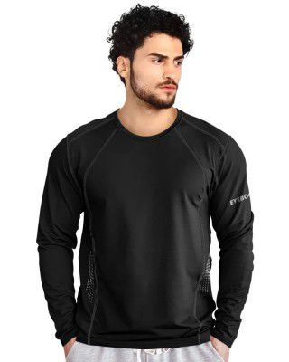 EYEBOGLER Mens Dry Fit Round Neck Full Sleeve Casual Tshirt
