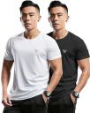 EYEBOGLER Mens Round Neck Half Sleeve Solid Dry Fit T-Shirt Pack of 2...