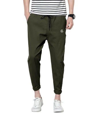 EYEBOGLER Men's Solid Brand Logo Track Pants