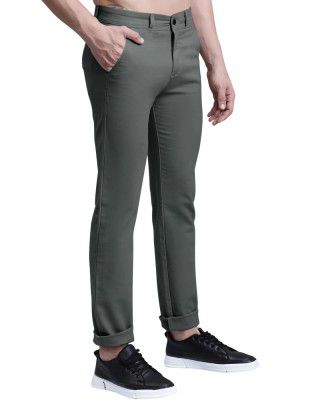 EYEBOGLER Mens Solid Regular Fit Formal Pant
