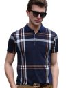 EYEBOGLER Men's Trendy Polo Neck Half Sleeves Regular Fit Checkered T-Shirt...