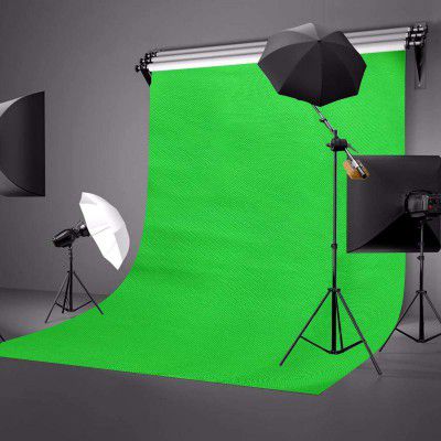 EYUVAA LABEL Lycra Wrinkle Resistant Green Screen Photography Background Cloth for Photoshoot Portrait Video Shooting (8x12 ft) (Green)