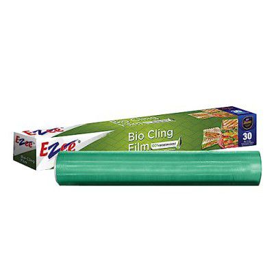 Ezee 30 Meters 12 Inches Cling Film Wrap Biodegradable BPA Free | Multipurpose Food Wrapping Paper | Non-Stick Microwave Safe