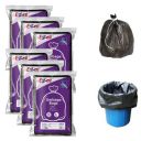 Ezee Flat Garbage Bags Large Black 90 Pcs | 24 X 32 Inch | 15 Pcs x Pack of 6 | Dustbin Trash Bag...