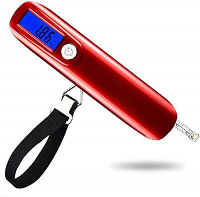 EzLife Luggage Scale, 50 KG Travel Scale, Digital Scale with Backlight LCD Display & Tape Measurement