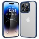 F FUNX Shockproof Designed for iPhone 14 Pro Case, [Military-Grade Drop Tested] Translucent Matte Back with Silicone Slim Protective, Frosted Texture, Anti-Fingerprint Anti-Scratch 6.1 Inch...