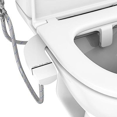 F FUNX Ultra-Slim Bidet Attachment For Toilet, Non-Electric Bidet Attachment Dual Nozzles For Frontal/Rear Wash, Hygienic Bidets For Existing Toilets With Adjustable Water Pressure Control