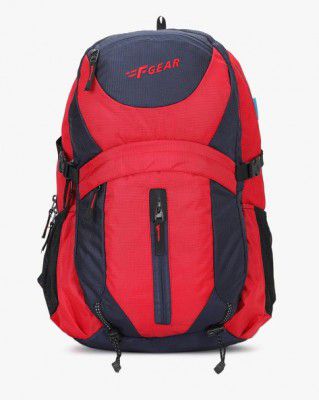 F GEAR Colourblock Backpack with Brand Print