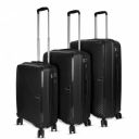 F Gear Eagle PP03 Black Hard-Sided Luggage Set of 3 Trolley Bags (50, 60 & 70 cm)...