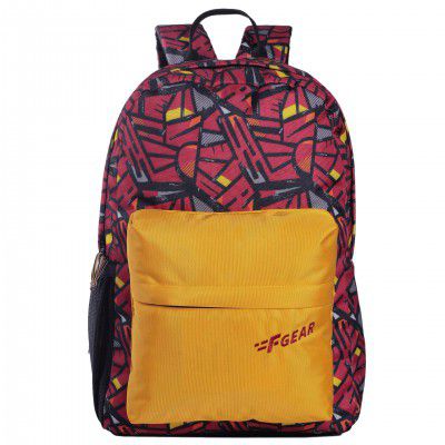 F Gear Emprise Wordly Red, Yellow 23 Ltrs Casual Backpack (3367)