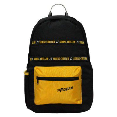 F Gear Inherent Black Yellow 22 Ltrs Casual Backpack (3400)