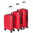 F Gear Joy PP008 Red Hard-Sided Luggage Set of 3 Trolley Bags (51, 61 & 71 cm)...