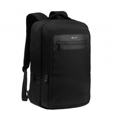 F Gear Kingsley 24L Premium Black Tech Laptop Backpack with Type-C Charging Port | Fits 17-inch Laptop