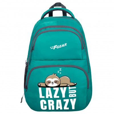 F Gear LBC Green|2 Main Compartments|Medium Kids School backpack, Casual/College/Tuition/Travel Bag