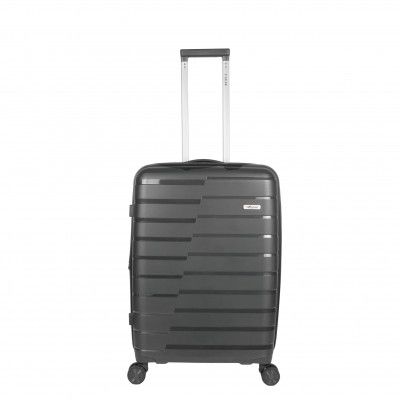 F Gear PPS27 Polypropylene Hardshell 8 Wheeler Spinner Luggage Bag (Dark Grey)