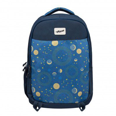 F Gear Ryto Black 35L School Backpack with 3 Spacious Compartments