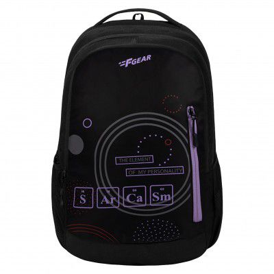 F Gear Sarcy Laptop Rain Cover School Bag 36L Black Backpack