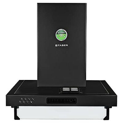 Faber 3 Way suction Chimney with Air purifier & Fan,60 cm,1095 m³/hr (HOOD 3N1 AEROST. SPARK 3D BK FT 60,Baffle Filter,Black)