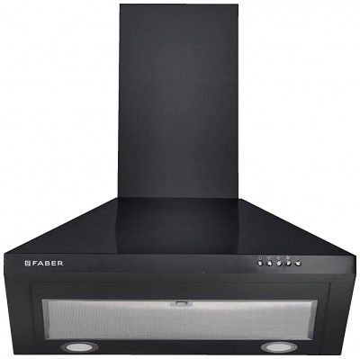 Faber 60 cm 800 m³/hr Pyramid Kitchen Chimney (Hood Royal PB PF BK 60, Cassette Filter,Push Button, Black)