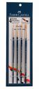 Faber-Castell Paint Brush Set - Round, Pack of 4 (Navy Blue)...