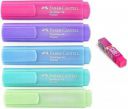 FABER-CASTELL Pastel Highlighter Set Of 5 With Attractive Cube Eraser  (Set of 5, Multicolor)...